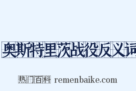 奥斯特里茨战役反义词是什么意思的图片